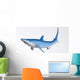 Blue Shark Profile Wall Decal