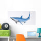 Blue Shark Profile Wall Decal