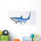 Blue Shark Profile Wall Decal