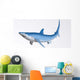 Blue Shark Profile Wall Decal