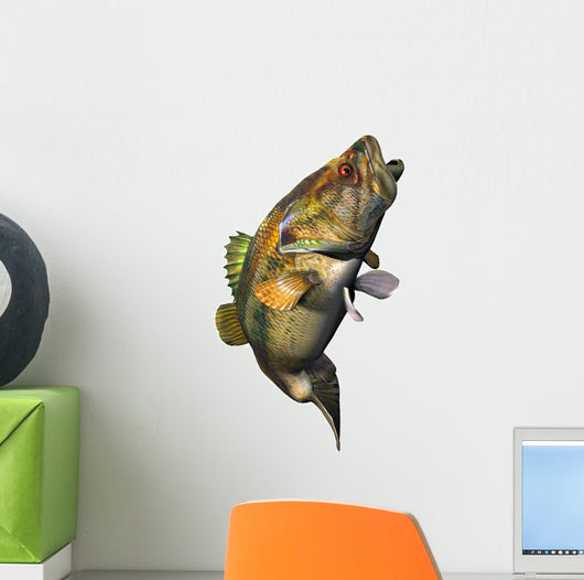 Largemouth Bass Wall Decal Design 1