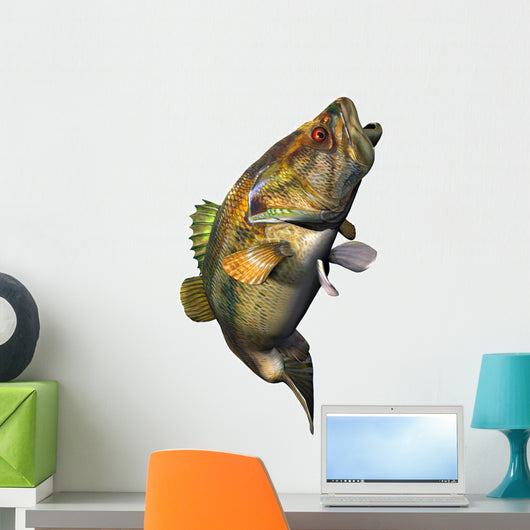 Largemouth Bass Wall Decal Design 1