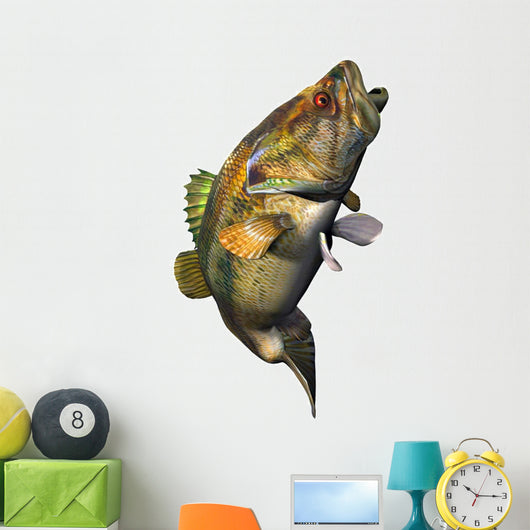 Largemouth Bass Wall Decal Design 1