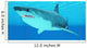 Great White Shark Swimming Wall Decal Design 4