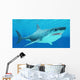 Great White Shark Swimming Wall Decal Design 3