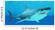Great White Shark Swimming Wall Decal Design 3