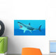 Great White Shark Swimming Wall Decal Design 2