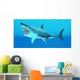 Great White Shark Swimming Wall Decal Design 2