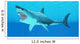 Great White Shark Swimming Wall Decal Design 2