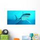 Great White Shark Swimming Wall Decal Design 1