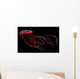 Bioluminescent Red Jellyfish Wall Decal