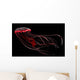 Bioluminescent Red Jellyfish Wall Decal