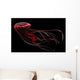 Bioluminescent Red Jellyfish Wall Decal