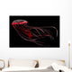 Bioluminescent Red Jellyfish Wall Decal
