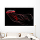 Bioluminescent Red Jellyfish Wall Decal