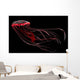 Bioluminescent Red Jellyfish Wall Decal