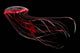 Bioluminescent Red Jellyfish Wall Decal