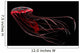 Bioluminescent Red Jellyfish Wall Decal
