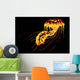 Brightly Colored Bioluminescent Jellyfish Wall Decal