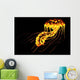 Brightly Colored Bioluminescent Jellyfish Wall Decal