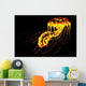 Brightly Colored Bioluminescent Jellyfish Wall Decal