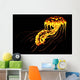 Brightly Colored Bioluminescent Jellyfish Wall Decal