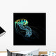 Bioluminescent Jellyfish Wall Decal Design 2