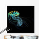 Bioluminescent Jellyfish Wall Decal Design 2