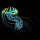Bioluminescent Jellyfish Wall Decal Design 2
