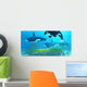 Three Killer Whales Pass Wall Decal