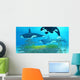 Three Killer Whales Pass Wall Decal