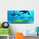 Three Killer Whales Pass Wall Decal