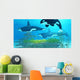 Three Killer Whales Pass Wall Decal