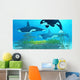 Three Killer Whales Pass Wall Decal
