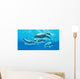 Group Bottlenose Dolphins Foraging Wall Decal