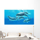 Group Bottlenose Dolphins Foraging Wall Decal