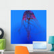 Red Jellyfish Illustration Wall Decal