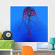 Red Jellyfish Illustration Wall Decal