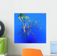 Teal Jellyfish Illustration Wall Decal