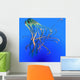 Teal Jellyfish Illustration Wall Decal