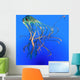 Teal Jellyfish Illustration Wall Decal