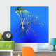 Teal Jellyfish Illustration Wall Decal