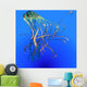 Teal Jellyfish Illustration Wall Decal