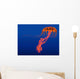 Orange Jellyfish Illustration Wall Decal