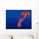 Orange Jellyfish Illustration Wall Decal