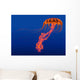 Orange Jellyfish Illustration Wall Decal