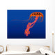 Orange Jellyfish Illustration Wall Decal