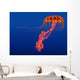 Orange Jellyfish Illustration Wall Decal