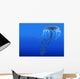 Blue Spotted Jellyfish Illustration Wall Decal
