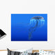 Blue Spotted Jellyfish Illustration Wall Decal